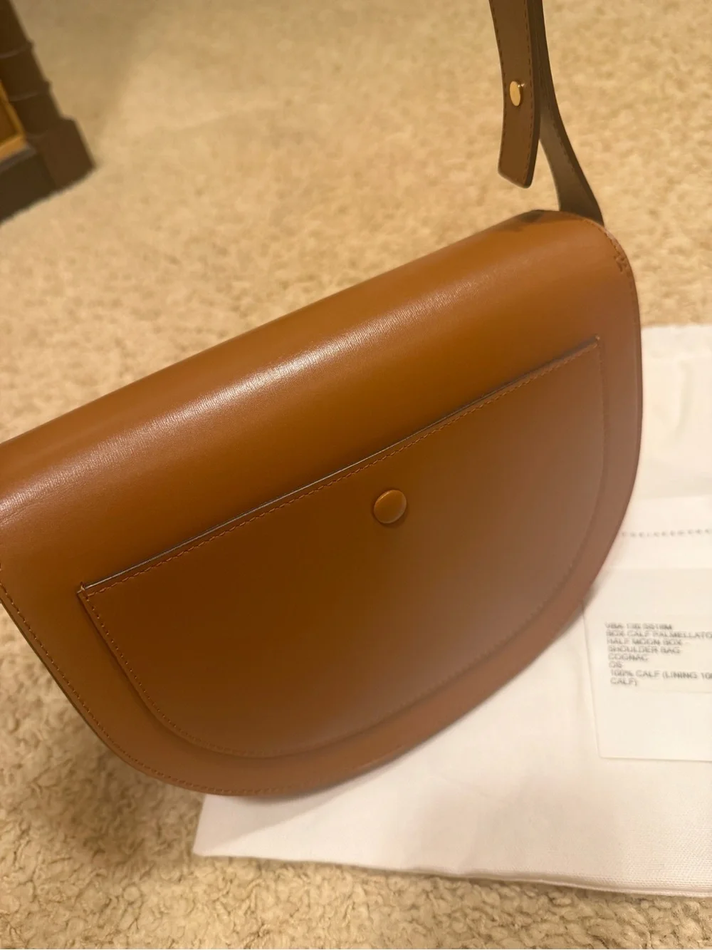 Victoria Beckham half moon Shoulder Bag in Cognac